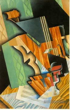Juan Gris œuvres - violon et le verre 1915 Juan Gris